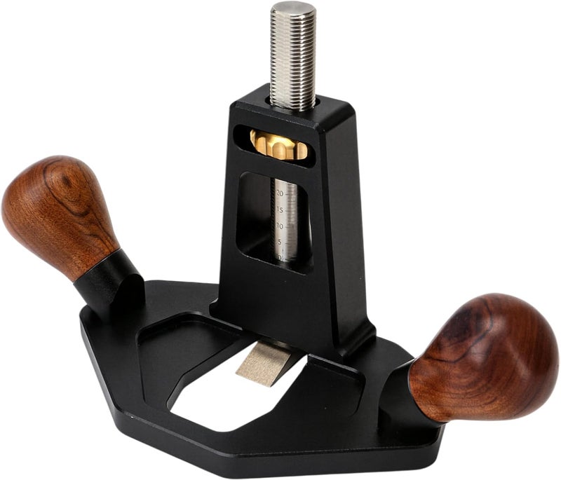 KH866 Router Plane Handheld Woodworking Tool, Quick Adjust with Depth Stop for Tuning Joinery Cutting Dados Grooves Mortise, Mini Bench Planer Flat Bottom Edged, Portable DIY Woodcraft for Surface Smoothing - Image 1